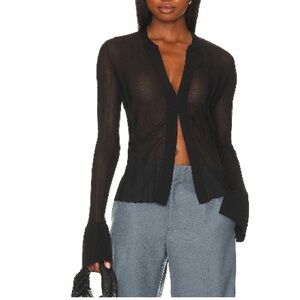 St. Agni Black Knit Top
